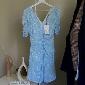 Zara Blue Polka Dot Dress